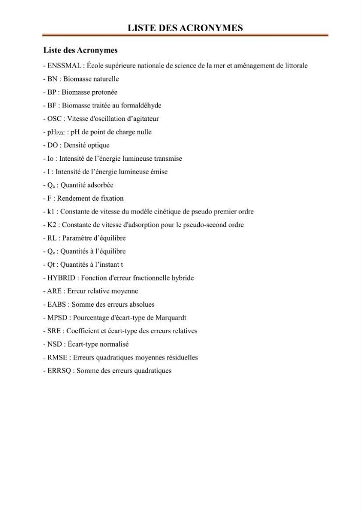 Etude de la valorisation d\'une biomasse marine en vue de son utilisation pour le traitement de l\'eau