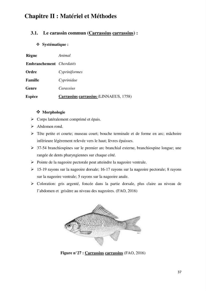 Evaluation des ressources piscicoles d\'un plan d\'eau : le barrage de Boukerdane (Wilaya de Tipaza)