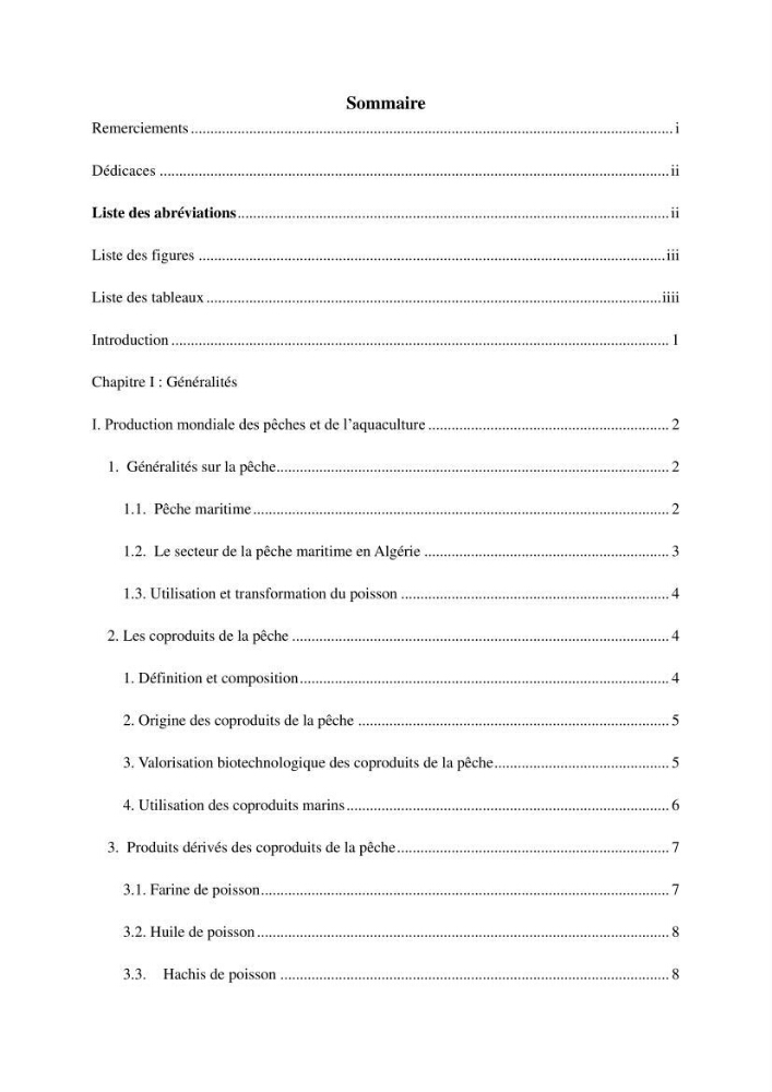 Contribution à l\'étude de la valorisation des coproduits des éspèces halieutique de la pêcherie algérienne: