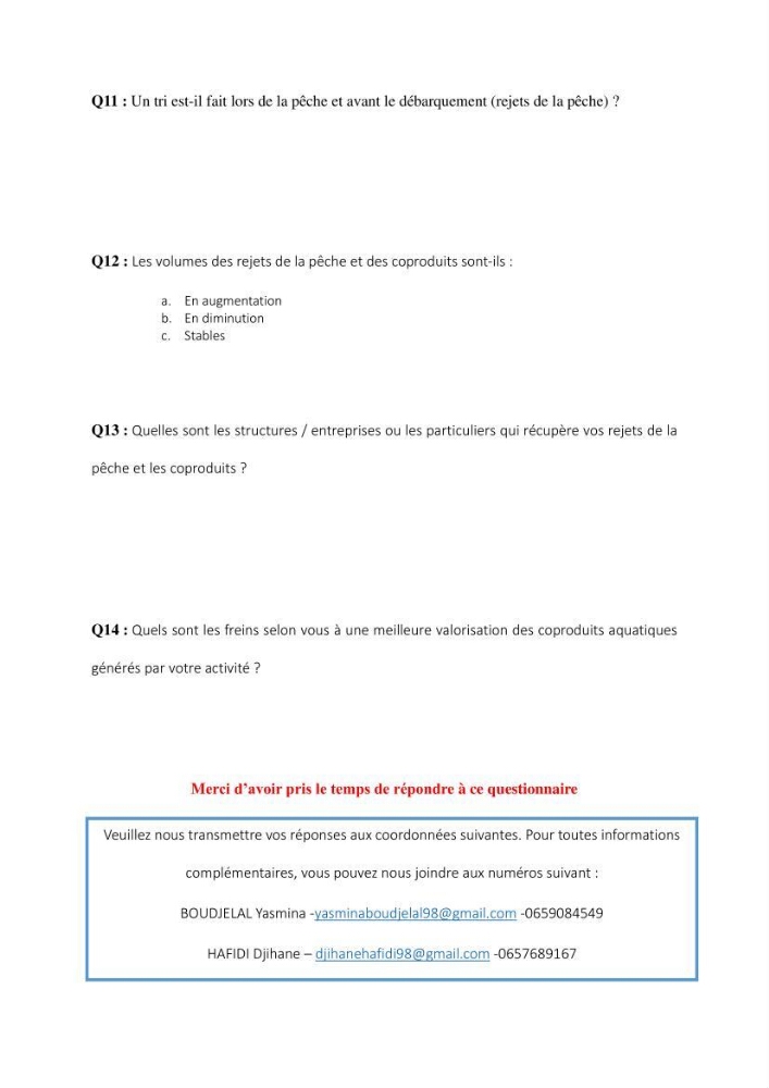 Contribution à l\'étude de la valorisation des coproduits des éspèces halieutique de la pêcherie algérienne: