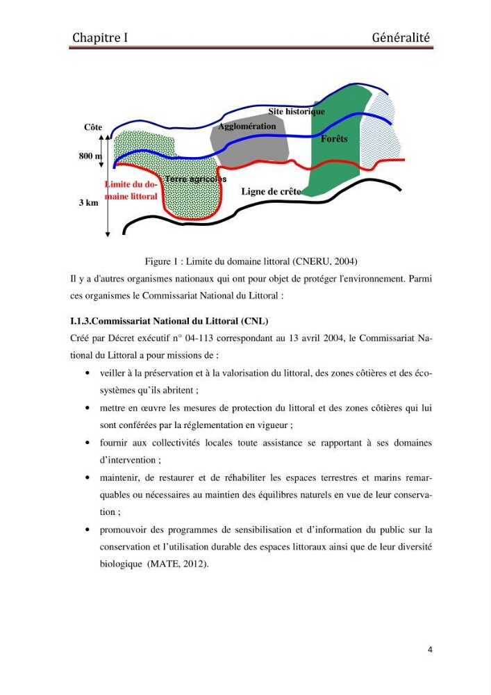 Evaluation de l\'état de mise en oeuvre de la loi 02-02 du 5 février 2002 relative à la protection et à la valorisation du littoral