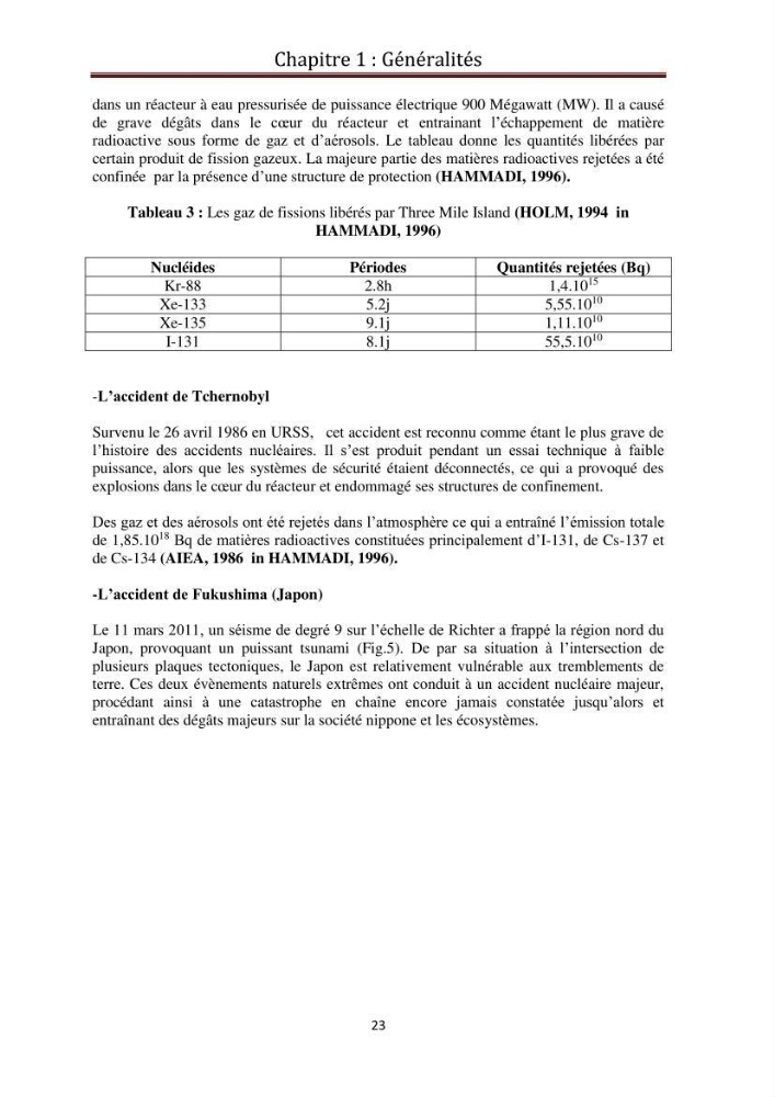 Détermination de la pollution radioactive dans les sédiments marins de la baie d\'Alger: