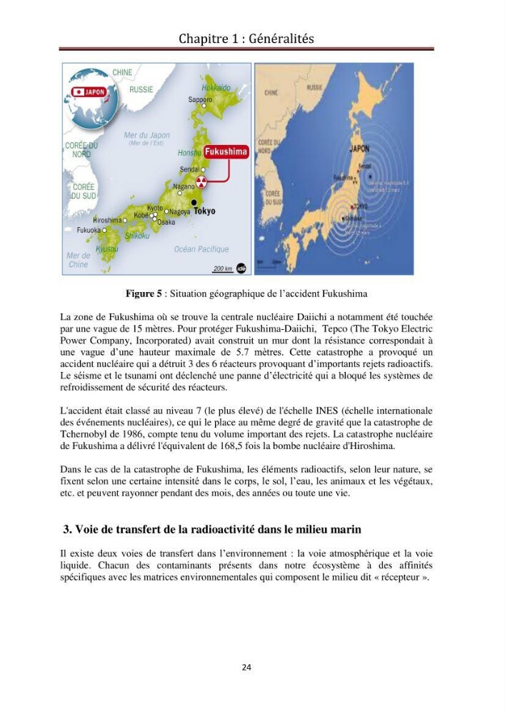 Détermination de la pollution radioactive dans les sédiments marins de la baie d\'Alger: