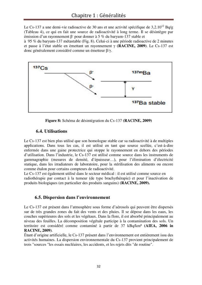 Détermination de la pollution radioactive dans les sédiments marins de la baie d\'Alger: