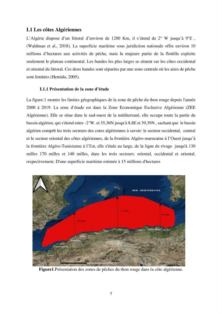 Contribution de la télédétection à la pêche du grand Pélagique Thunnus thynnus (linnaeus, 1758) dans la cote algérienne