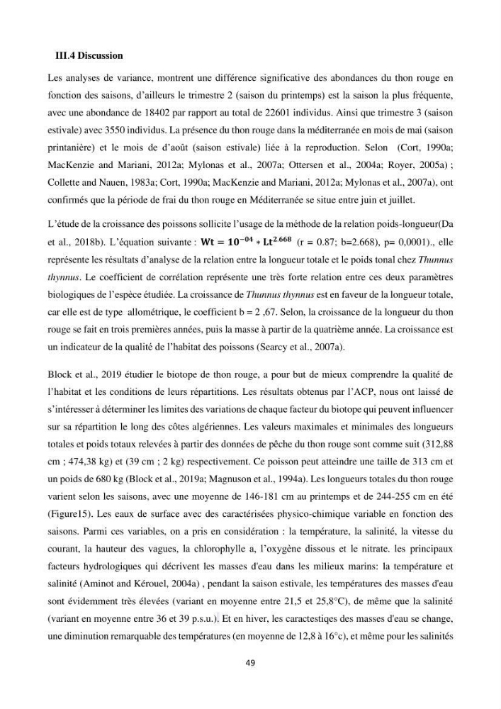 Contribution de la télédétection à la pêche du grand Pélagique Thunnus thynnus (linnaeus, 1758) dans la cote algérienne