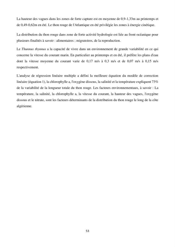 Contribution de la télédétection à la pêche du grand Pélagique Thunnus thynnus (linnaeus, 1758) dans la cote algérienne