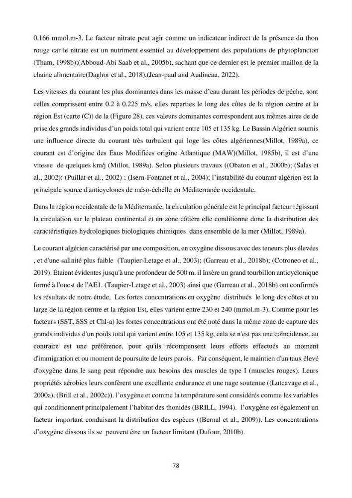 Contribution de la télédétection à la pêche du grand Pélagique Thunnus thynnus (linnaeus, 1758) dans la cote algérienne