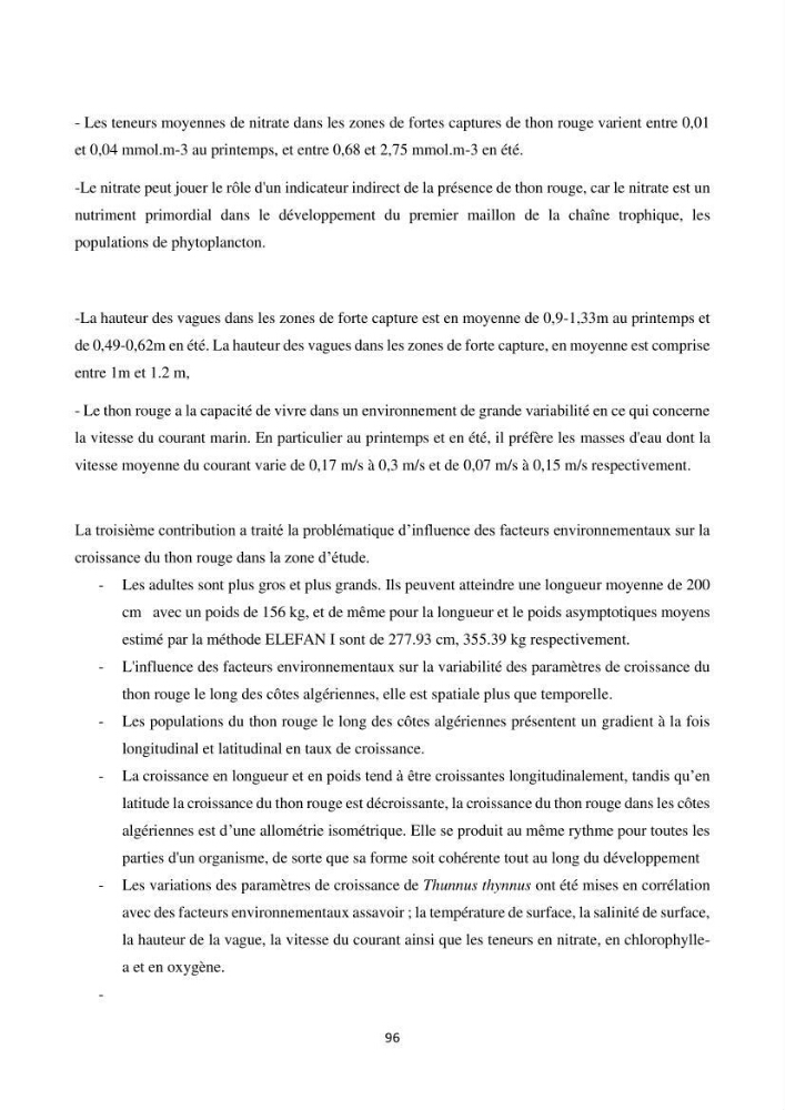 Contribution de la télédétection à la pêche du grand Pélagique Thunnus thynnus (linnaeus, 1758) dans la cote algérienne