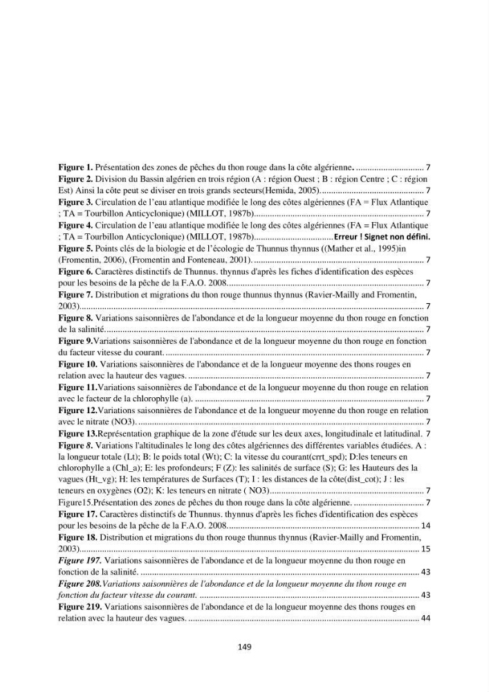 Contribution de la télédétection à la pêche du grand Pélagique Thunnus thynnus (linnaeus, 1758) dans la cote algérienne