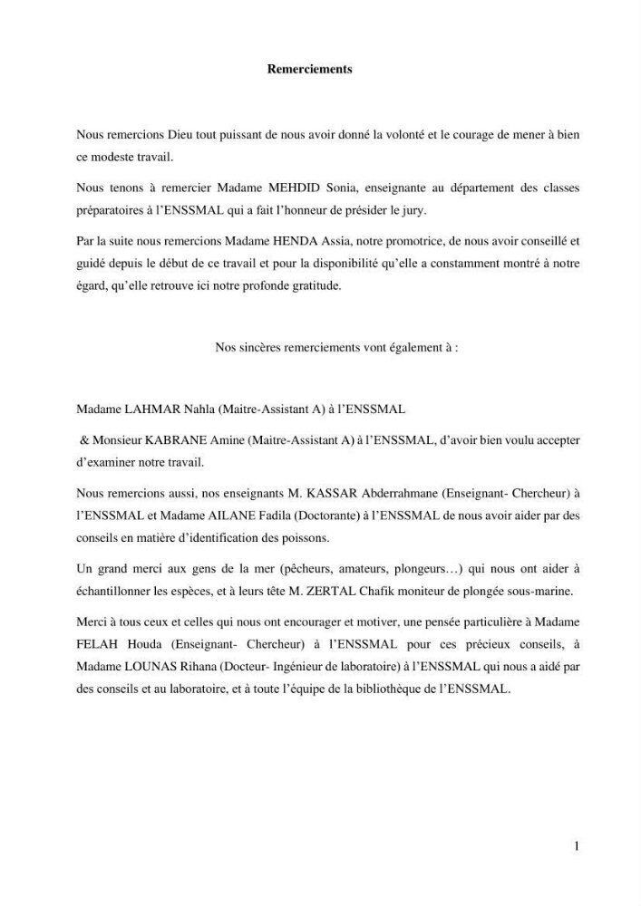 Inventaire et Systématique de quelques Invertébrés et VertébrésMarins de la côte Algérienne: