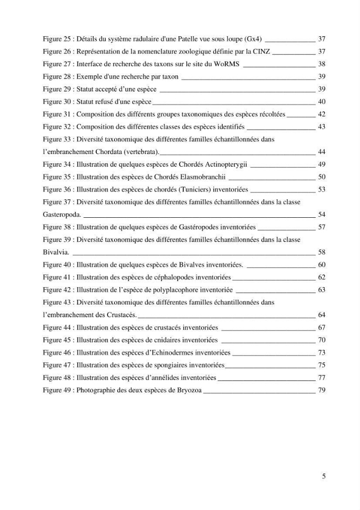 Inventaire et Systématique de quelques Invertébrés et VertébrésMarins de la côte Algérienne: