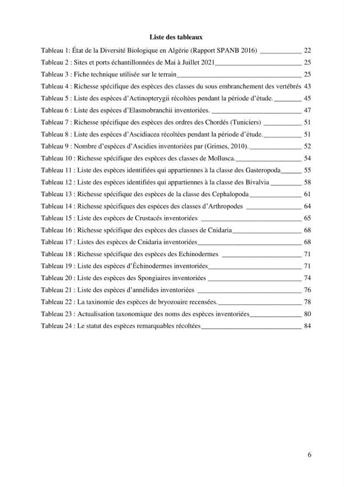 Inventaire et Systématique de quelques Invertébrés et VertébrésMarins de la côte Algérienne: