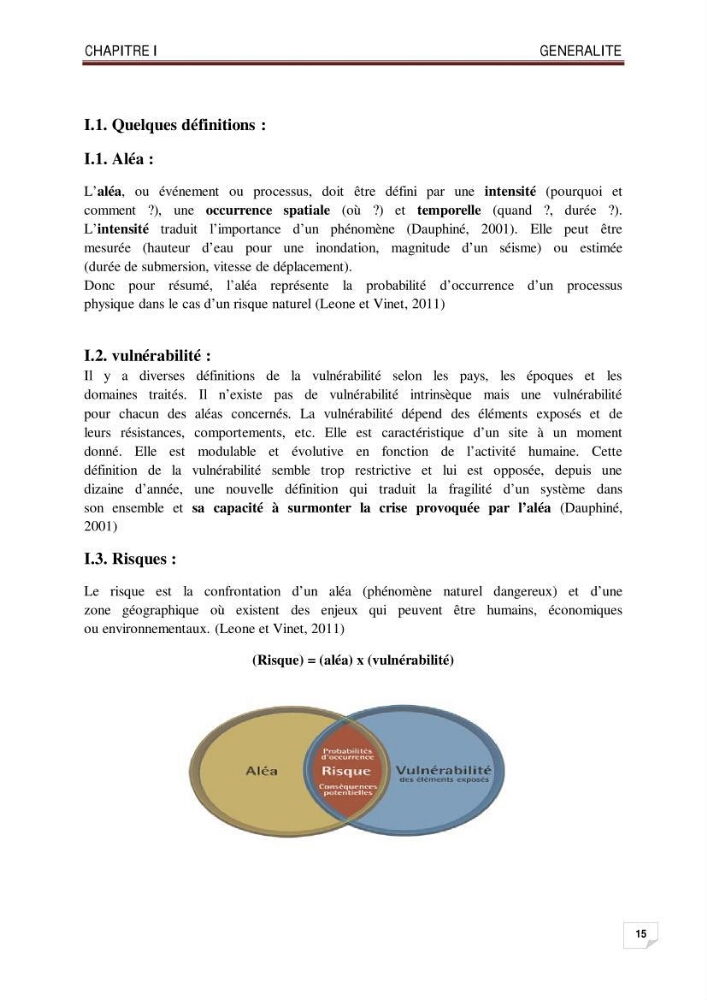 Evaluation de la vulnérabilité des côtes du littoral centre: cas de la baie d\'El Djamila
