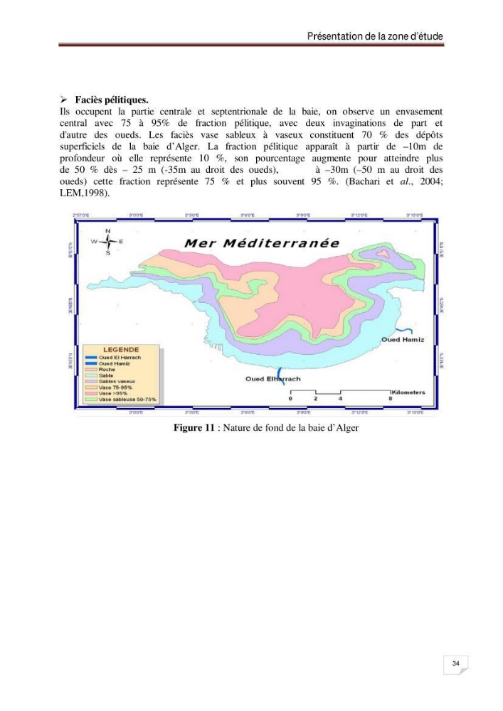 Evaluation de la vulnérabilité des côtes du littoral centre: cas de la baie d\'El Djamila