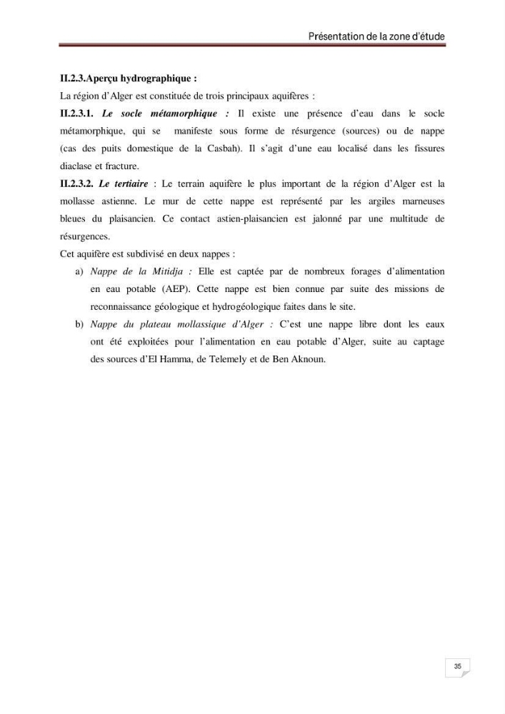 Evaluation de la vulnérabilité des côtes du littoral centre: cas de la baie d\'El Djamila