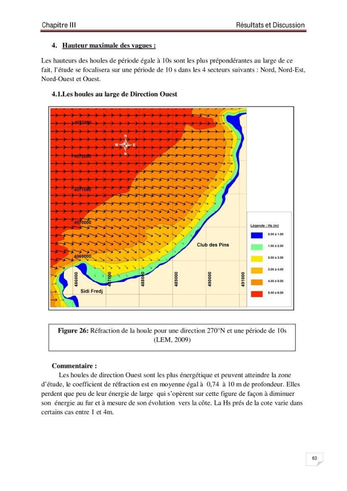 Evaluation de la vulnérabilité des côtes du littoral centre: cas de la baie d\'El Djamila