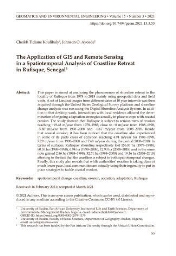 The application of GIS and remote sensing in a spatiotemporal analysis of coastline retreat in Rufisque, Senegal