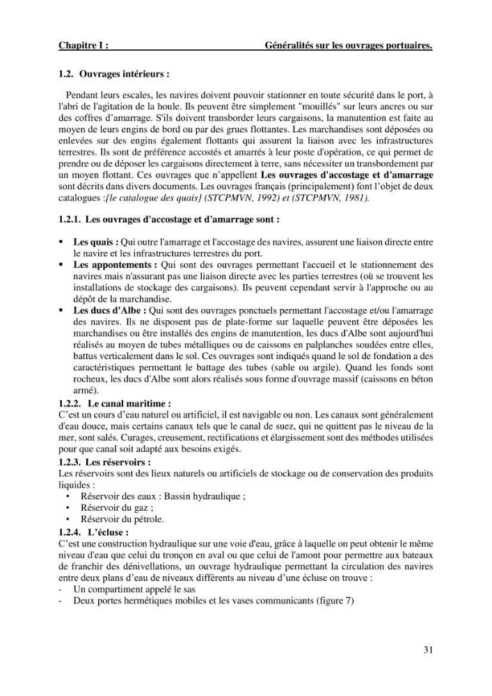 Dimensionnement d\'un quai sur pieux: cas marina baie d\'Alger