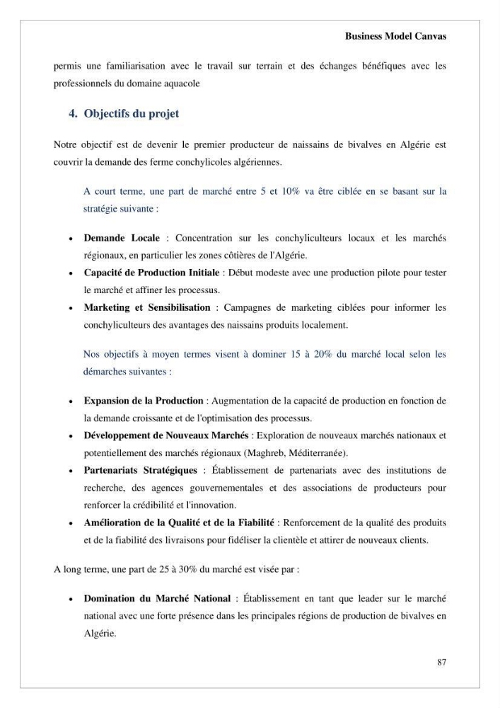 Conception d’une ferme aquacole et essai de production de naissains de bivalves