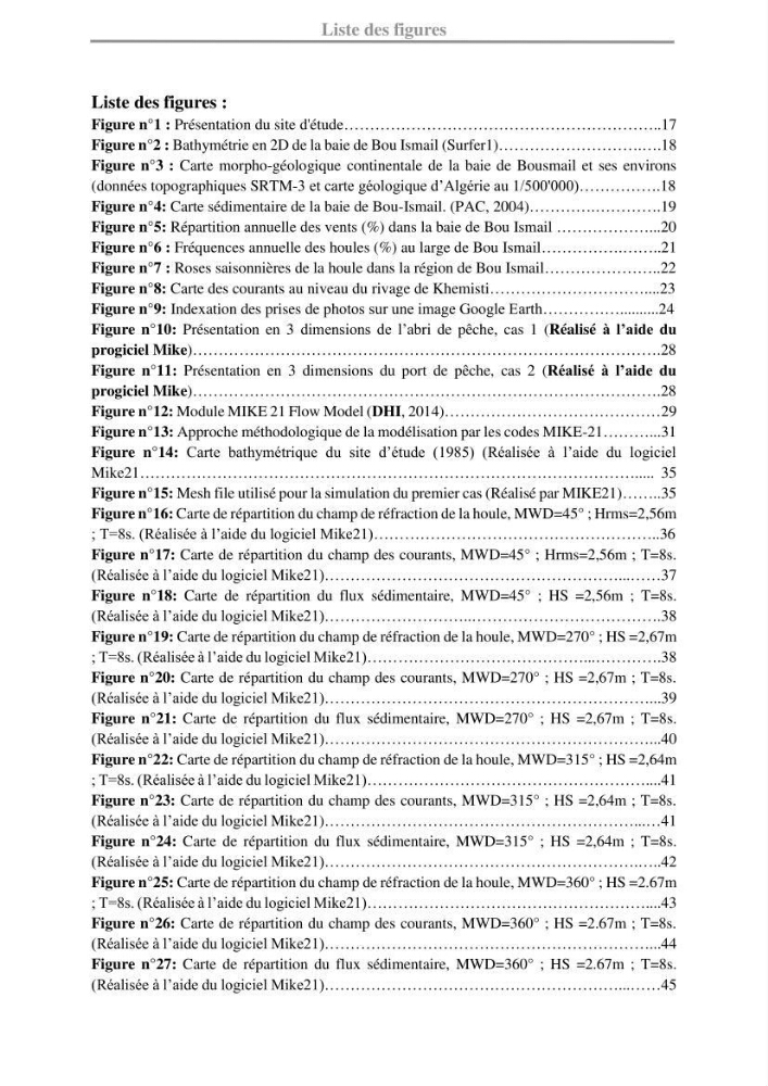 Etude hydrosédimentaire du rivage de Khemisti