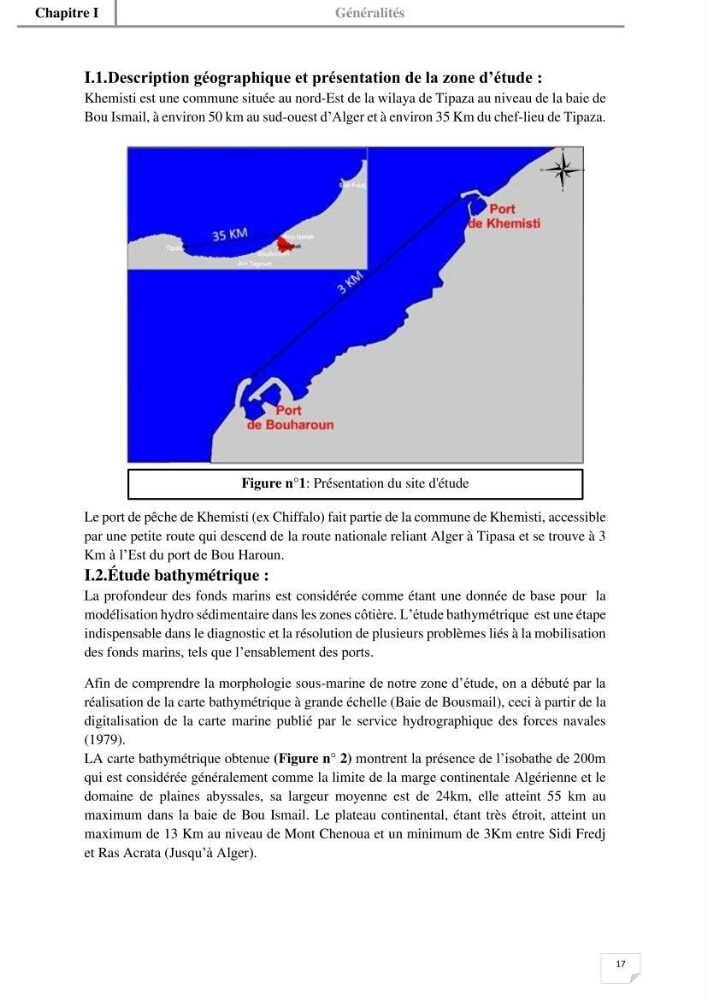 Etude hydrosédimentaire du rivage de Khemisti