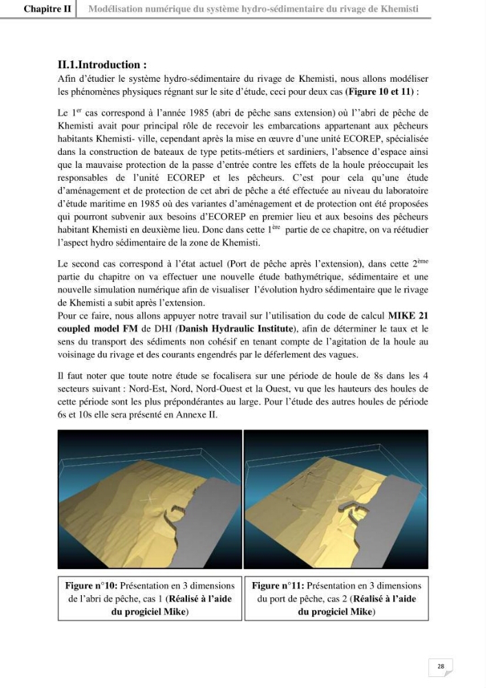 Etude hydrosédimentaire du rivage de Khemisti
