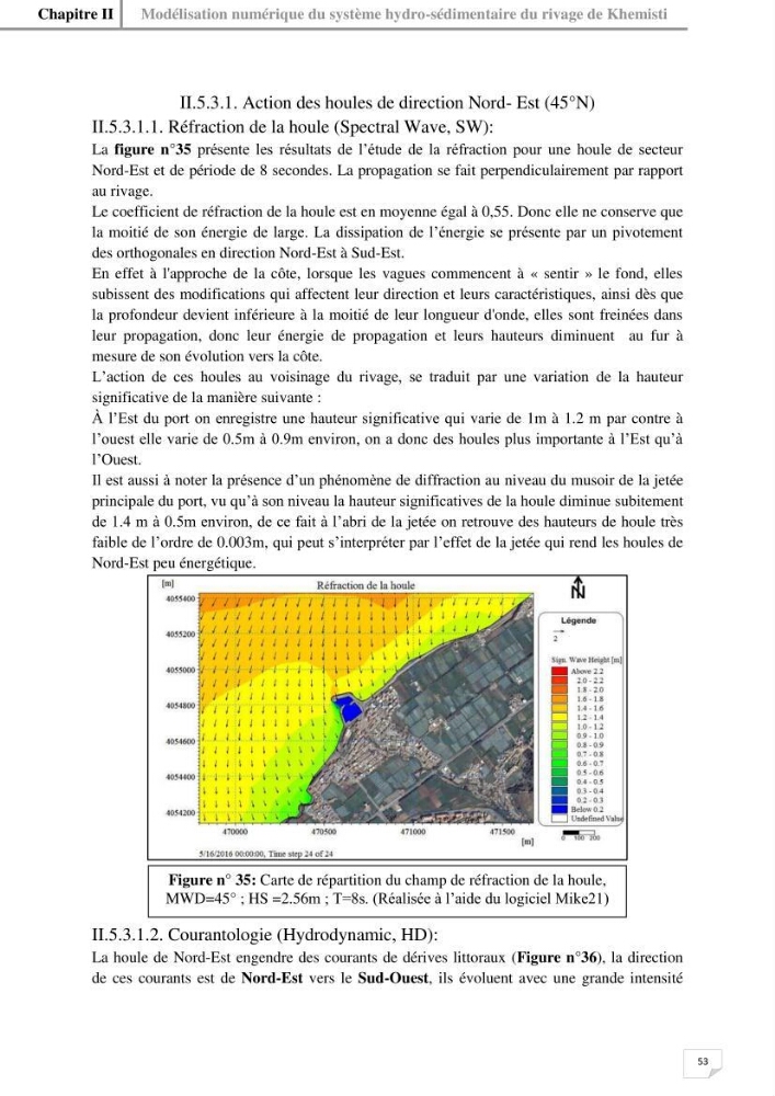 Etude hydrosédimentaire du rivage de Khemisti