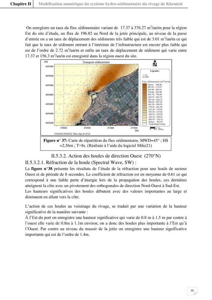 Etude hydrosédimentaire du rivage de Khemisti