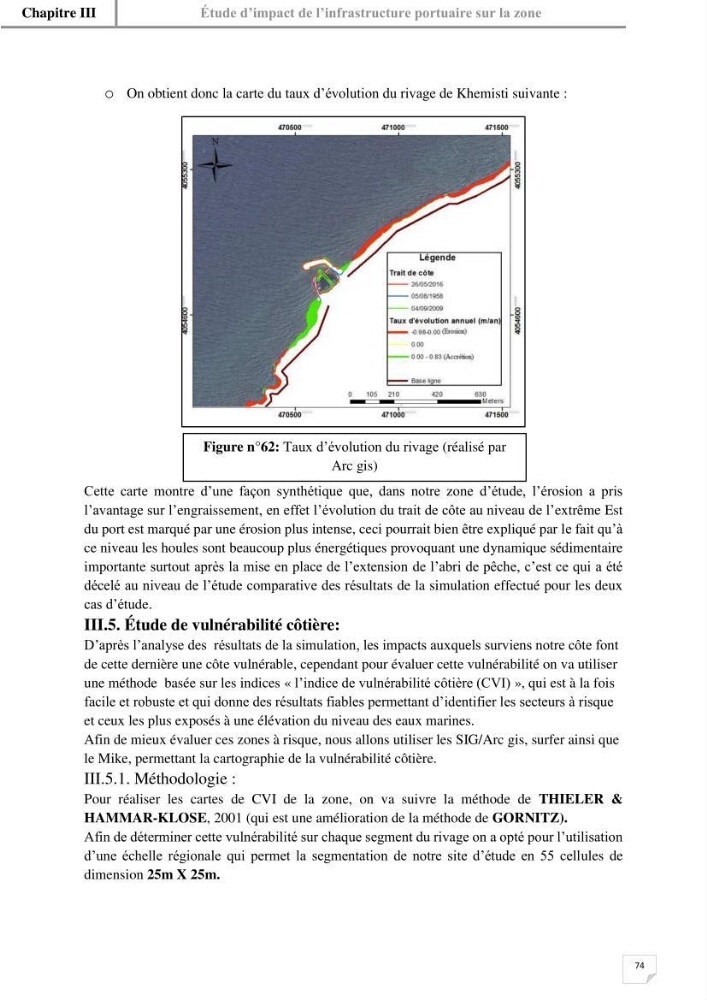 Etude hydrosédimentaire du rivage de Khemisti