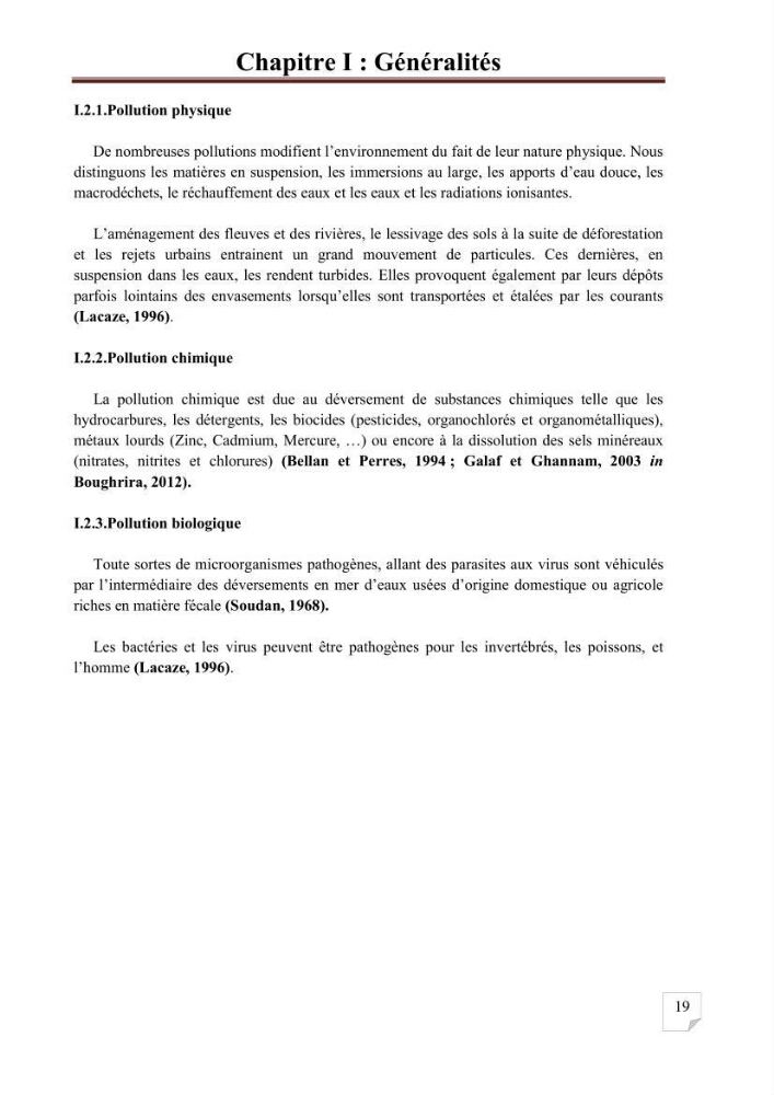 Etat de la pollution par les hydrocarbures aromatiques polycycliques dans les eaux de la baie de Bou-Ismail