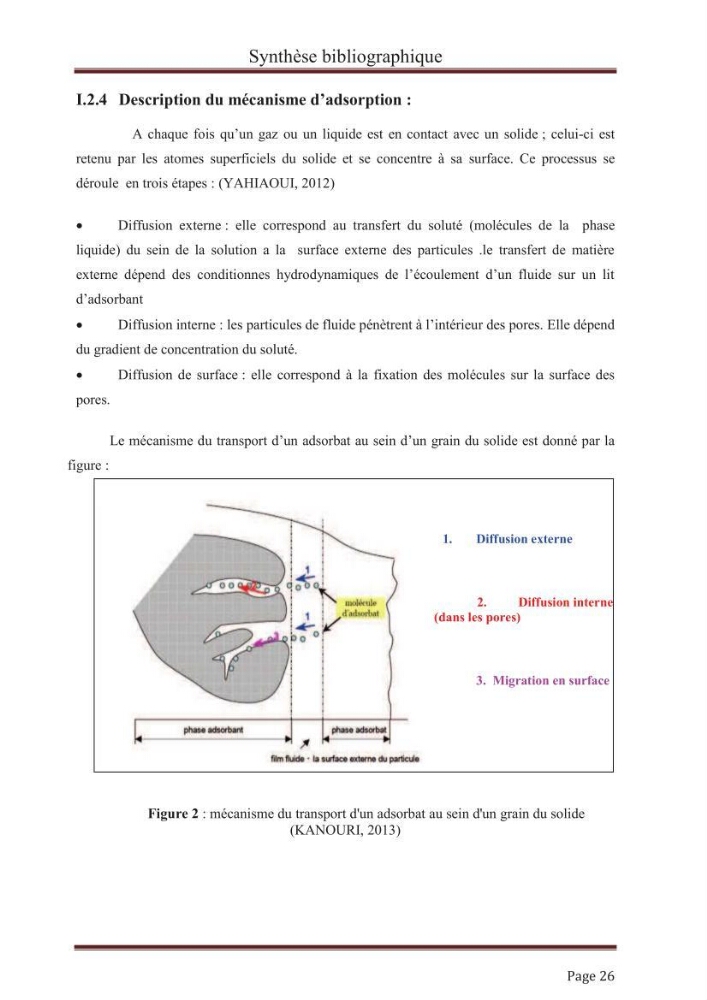 élimination des composées phénolique par le charbon actif à base de noyaux d\'olives