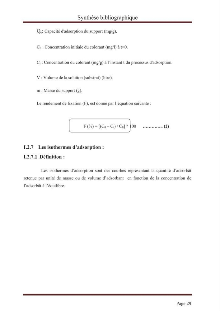élimination des composées phénolique par le charbon actif à base de noyaux d\'olives