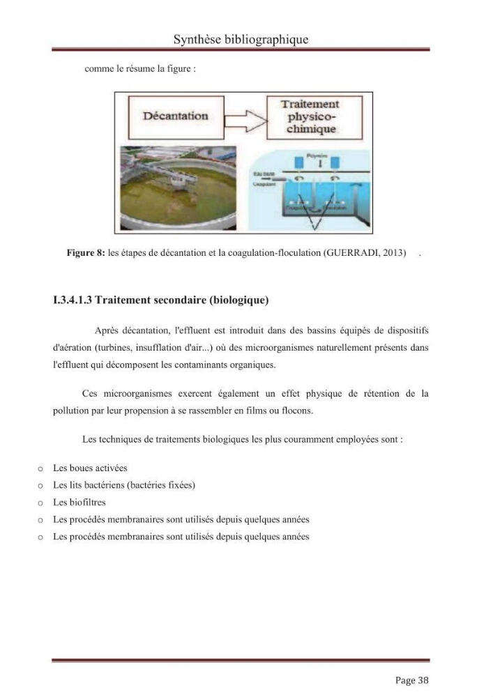 élimination des composées phénolique par le charbon actif à base de noyaux d\'olives