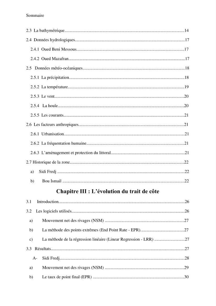 Impact des forçages météorologiques et anthropiques sur la dynamique morpho-sédimentaire du littoral Ouest Algérois: