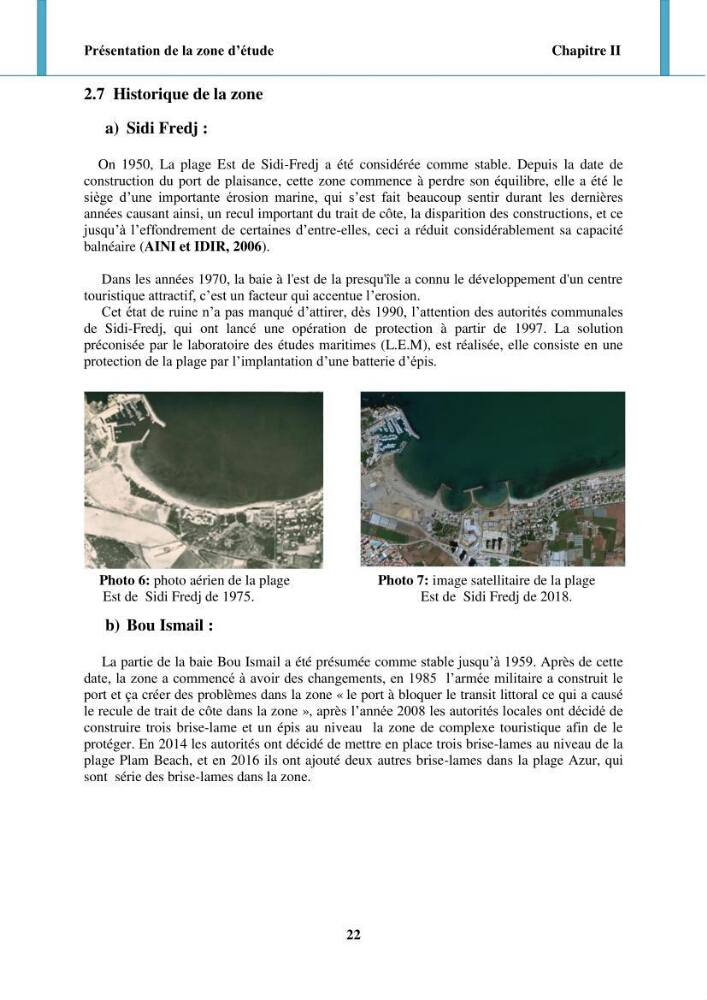 Impact des forçages météorologiques et anthropiques sur la dynamique morpho-sédimentaire du littoral Ouest Algérois: