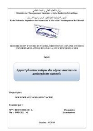 Apport pharmaceutique des algues marines en antioxydants naturels