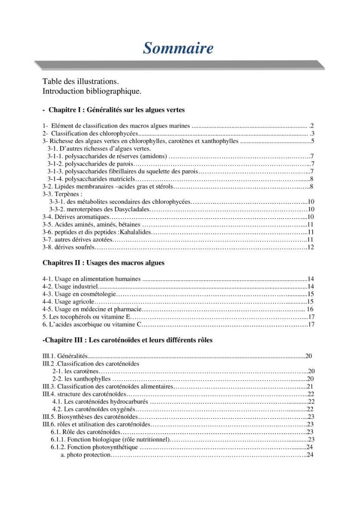 Apport pharmaceutique des algues marines en antioxydants naturels