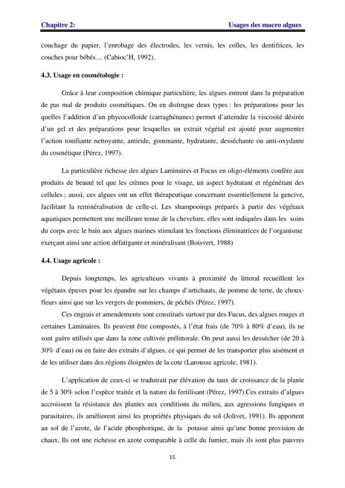 Apport pharmaceutique des algues marines en antioxydants naturels