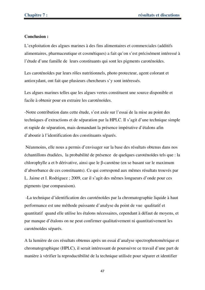 Apport pharmaceutique des algues marines en antioxydants naturels