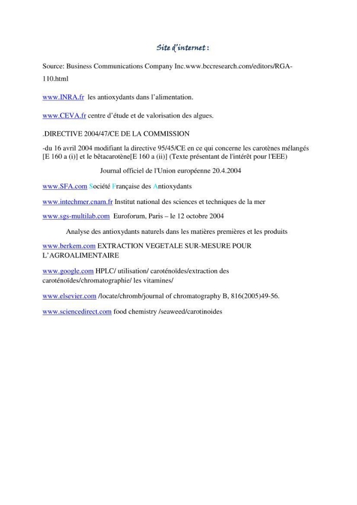 Apport pharmaceutique des algues marines en antioxydants naturels