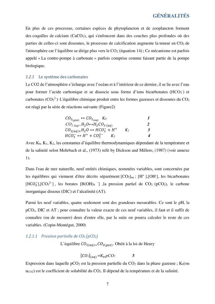 Contribution à l’étude du cycle annuel des flux air-mer en CO2 et à l’évaluation de l’état d’eutrophisation de la baie de Bou Ismail: