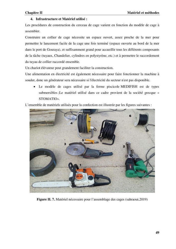 Contribution a la mise en place d.un systeme d\'elevage en cages flottantes du loup de mer et de la daurade royale au niveau de Gouraya (wilaya de Tipaza).