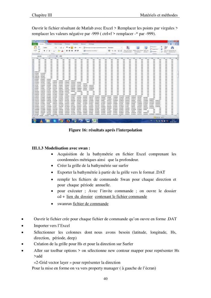 Utilisation du modèle SWAN pour la modélisation des vagues/houles
