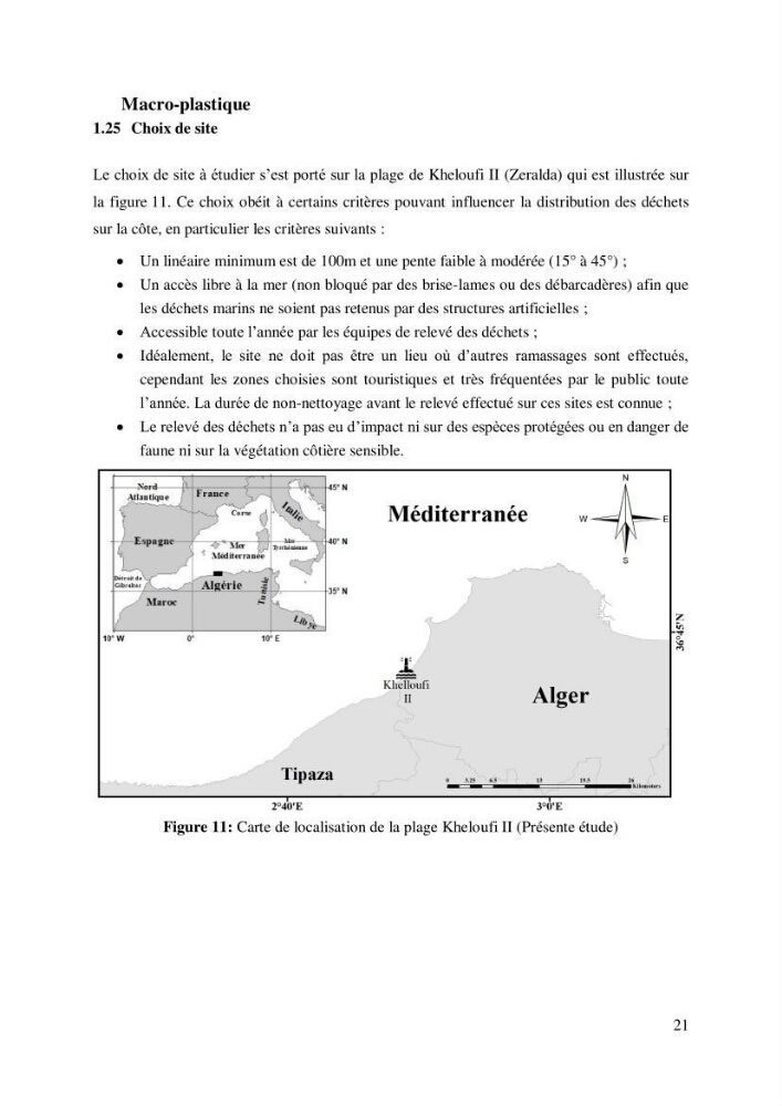 Caractérisation des déchets plastiques sur des sites pilotes le long de la côte de la wilaya d’Alger