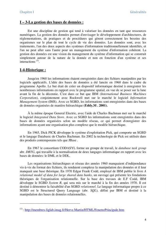 Inventaire des outils logiciels pour le traitement et la gestion d\'une base de données marine et cotière