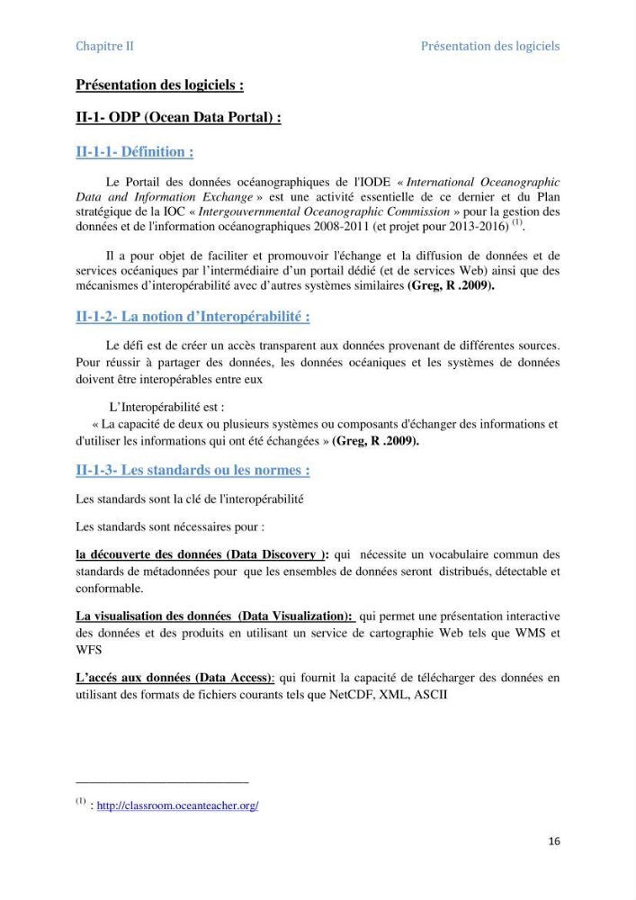 Inventaire des outils logiciels pour le traitement et la gestion d\'une base de données marine et cotière