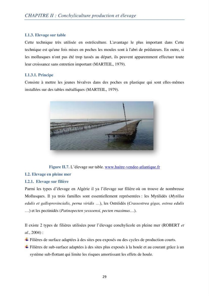 La conchyliculture Production et Elevage