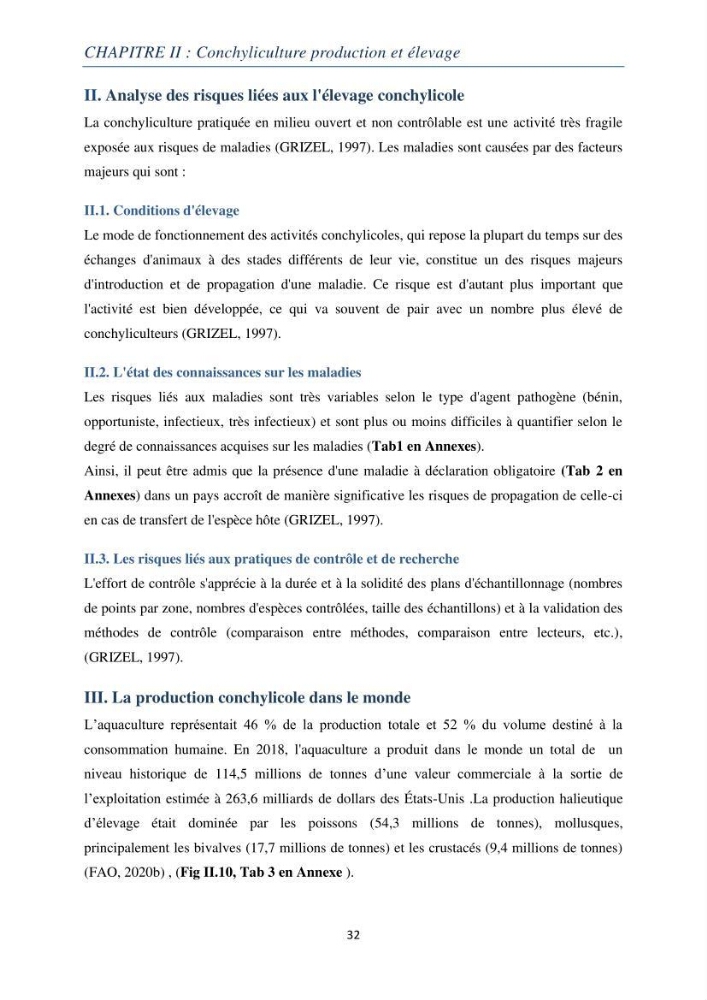 La conchyliculture Production et Elevage