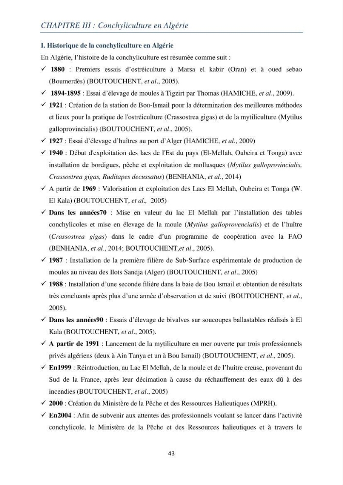 La conchyliculture Production et Elevage